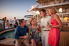 Aft deck evening cocktails

