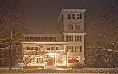 Saxtons River Inn during a Winter Storm
